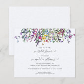 BUDGET-Wildblumen Einladung zur Wiesen-Bridal-Dusc (Vorne/Hinten)