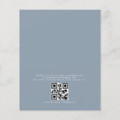 Budget-Wildblumen-Wedding-Einladung mit QR-Code Flyer (Hinten)