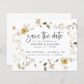 Budget Wilde Blume Save the Date (Vorne/Hinten)