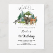 Budget Wilde Waldtiere zum Geburtstag (Vorderseite)