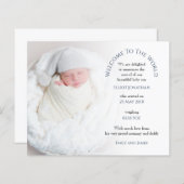 Budget Willkommen bei der Geburtsankündigung von W (Vorne/Hinten)