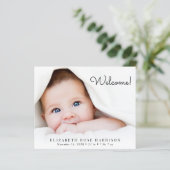 Budget Willkommen Foto Collage Geburtserklärung An (Stehend Vorderseite)