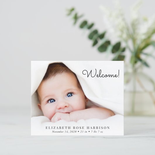 Budget Willkommen Foto Collage Geburtserklärung An (Stehend Vorderseite)