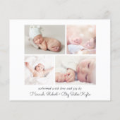 Budget Willkommen Foto Collage Geburtserklärung An (Rückseite)