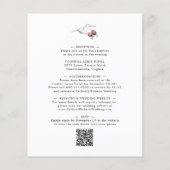 Budget Winter Beeren QR-Code Hochzeitseinladung (Rückseite)