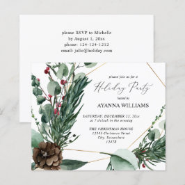 Budget Winter Berries & Pine Holiday Party
