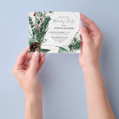 Budget Winter Berries & Pine Holiday Party Flyer (Gruppe)