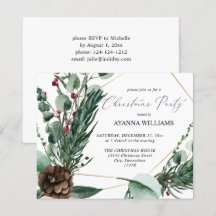 Budget Winter Berries & Pine Weihnachten Party