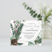Budget Winter Berries & Pine Weihnachten Party (Stehend Vorderseite)