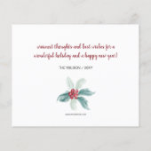 Budget Winter Berries Rustikale Urlaubskarte (Rückseite)