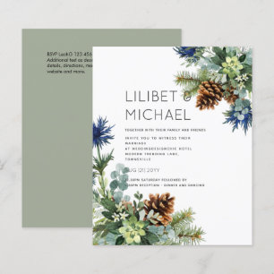 BUDGET Winter Blaue Distel-Hochzeit