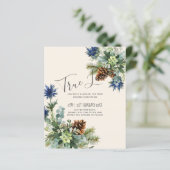 BUDGET Winter Blue Thistle Eukalyptus Wedding (Stehend Vorderseite)