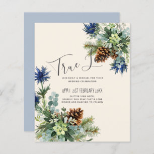 BUDGET Winter Blue Thistle Eukalyptus Wedding