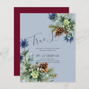 BUDGET Winter Blue Thistle Eukalyptus Wedding