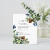 BUDGET Winter Blue Thistle Wedding (Stehend Vorderseite)