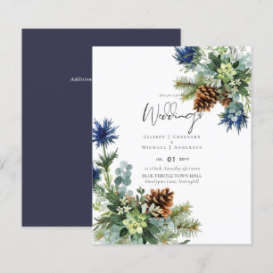 BUDGET Winter Blue Thistle Wedding