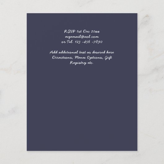 BUDGET Winter Blue Thistle Wedding (Rückseite)