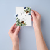 BUDGET Winter Blue Thistle Wedding Flyer (Gruppe)