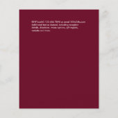BUDGET Winter Blue Thistle Wedding Flyer (Hinten)