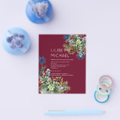 BUDGET Winter Blue Thistle Wedding Flyer (Einzeln)