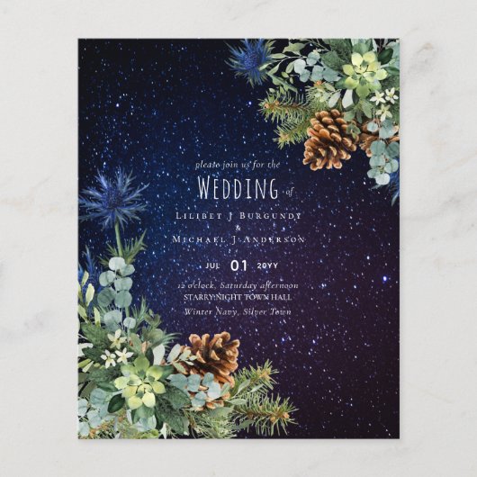 BUDGET Winter Eukalyptus Pine Cones Wedding (Vorderseite)