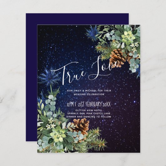 BUDGET Winter Eukalyptus Pine Cones Wedding (Vorne/Hinten)