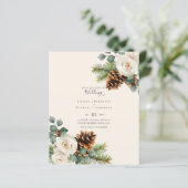 BUDGET Winter Eukalyptus Pine Cones Wedding (Stehend Vorderseite)