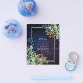 BUDGET Winter Eukalyptus Pine Cones Wedding Flyer (Einzeln)