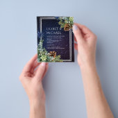 BUDGET Winter Eukalyptus Pine Cones Wedding Flyer (Gruppe)