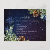 BUDGET Winter Eukalyptus Pine Cones Wedding Postkarte (Vorderseite)