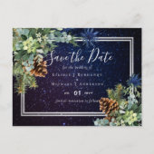 BUDGET Winter Eukalyptus Pine Cones Wedding Postkarte (Vorderseite)