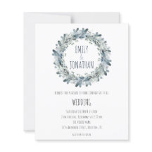 Budget Winter Floral Aquamarin Kranz Hochzeit Einl