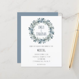 Budget Winter Floral Aquamarin Kranz Hochzeit Einl
