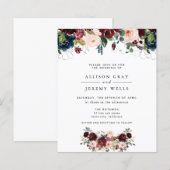 Budget Winter Floral Wedding Flyer (Vorne/Hinten)