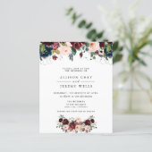 Budget Winter Floral Wedding Flyer (Stehend Vorderseite)