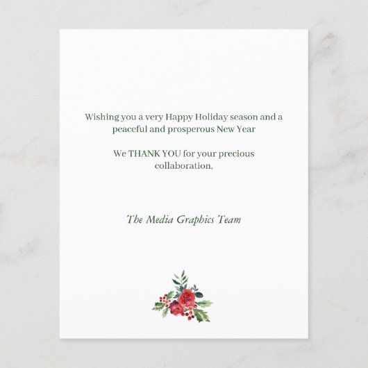 Budget Winter Florentiner Geschäftsreisekarte (Rückseite)