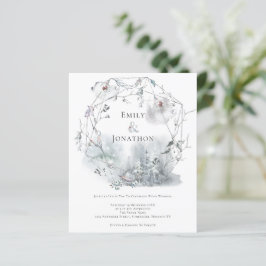 Budget Winter Foliage Berries Hochzeitseinladung