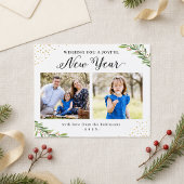 Budget Winter Foliage Happy New Year Foto Cards