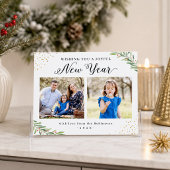Budget Winter Foliage Happy New Year Foto Cards