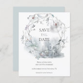 Budget Winter Foliage Hochzeit retten Datum (Vorne/Hinten)