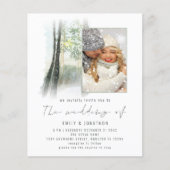 Budget Winter Forest Foto QR Sage Hochzeit (Vorderseite)