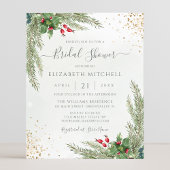 Budget Winter Greenery Bridal Dusche Einladung