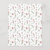 Budget Winter Greenery Red Floral 30. Geburtstag (Rückseite)