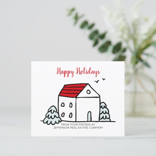 Budget Winter House Real Anwesen Ferienkarte (Stehend Vorderseite)