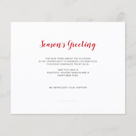 Budget Winter House Real Anwesen Ferienkarte (Rückseite)