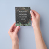 Budget Winter Naturchalkboard Hochzeitseinladung Flyer (Gruppe)