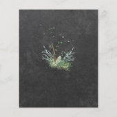 Budget Winter Naturchalkboard Hochzeitseinladung Flyer (Hinten)