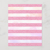 Budget Winter ONEderland Pink Girl 1. Geburtstag Flyer (Hinten)