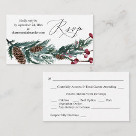 Budget Winter Pine Cone & Berry SM UAWG Begleitkarte