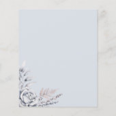 Budget Winter Pine Cone Blumenzwiebeleinladung (Rückseite)